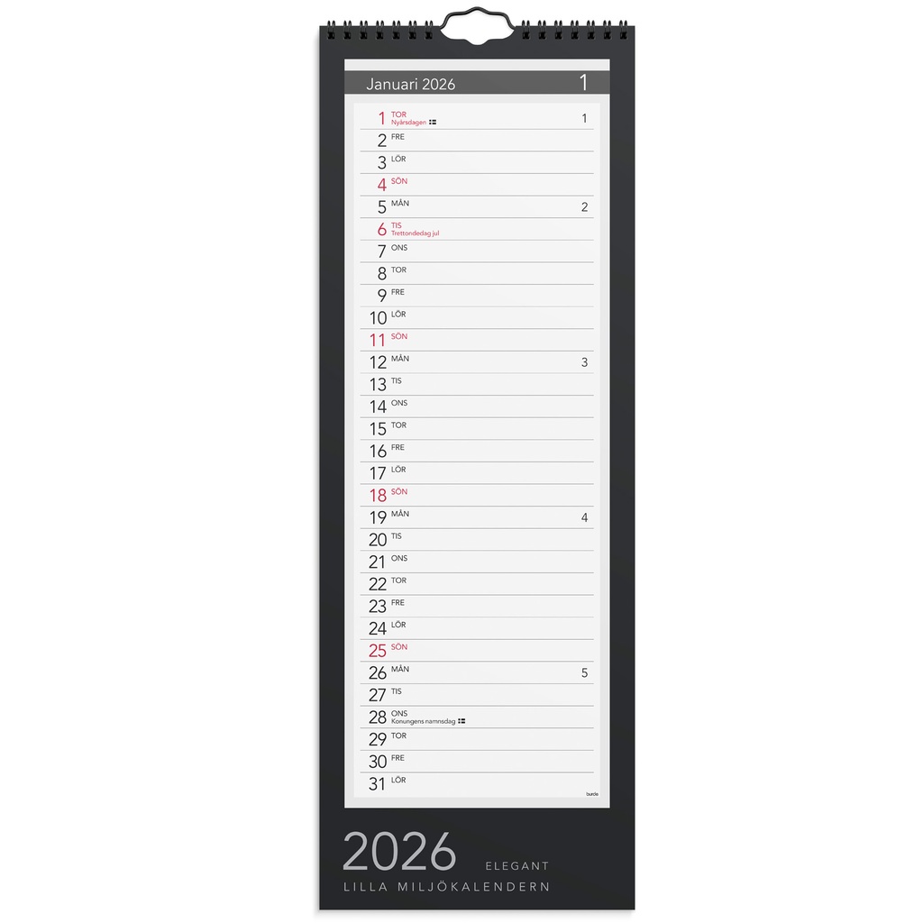 Väggkalender 2026 Lilla Miljö