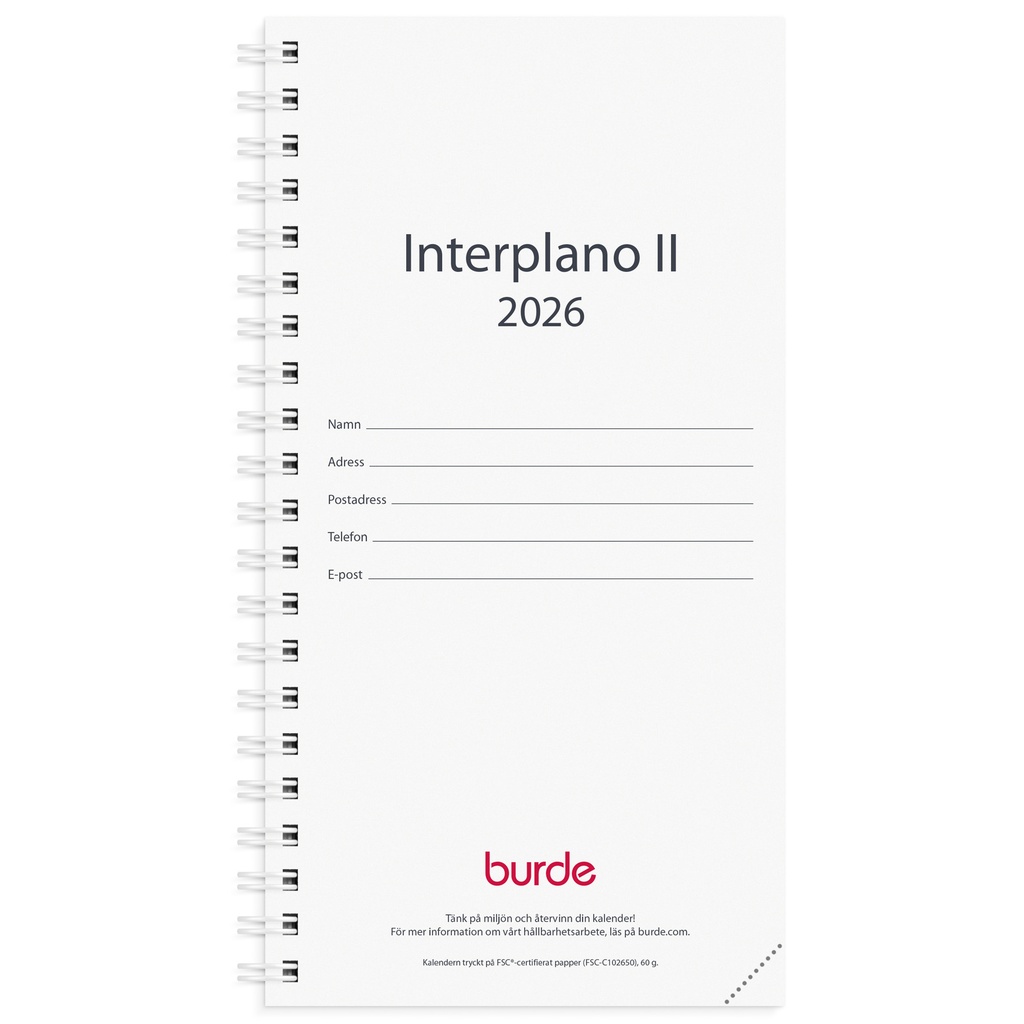 Interplano II 2026 refill