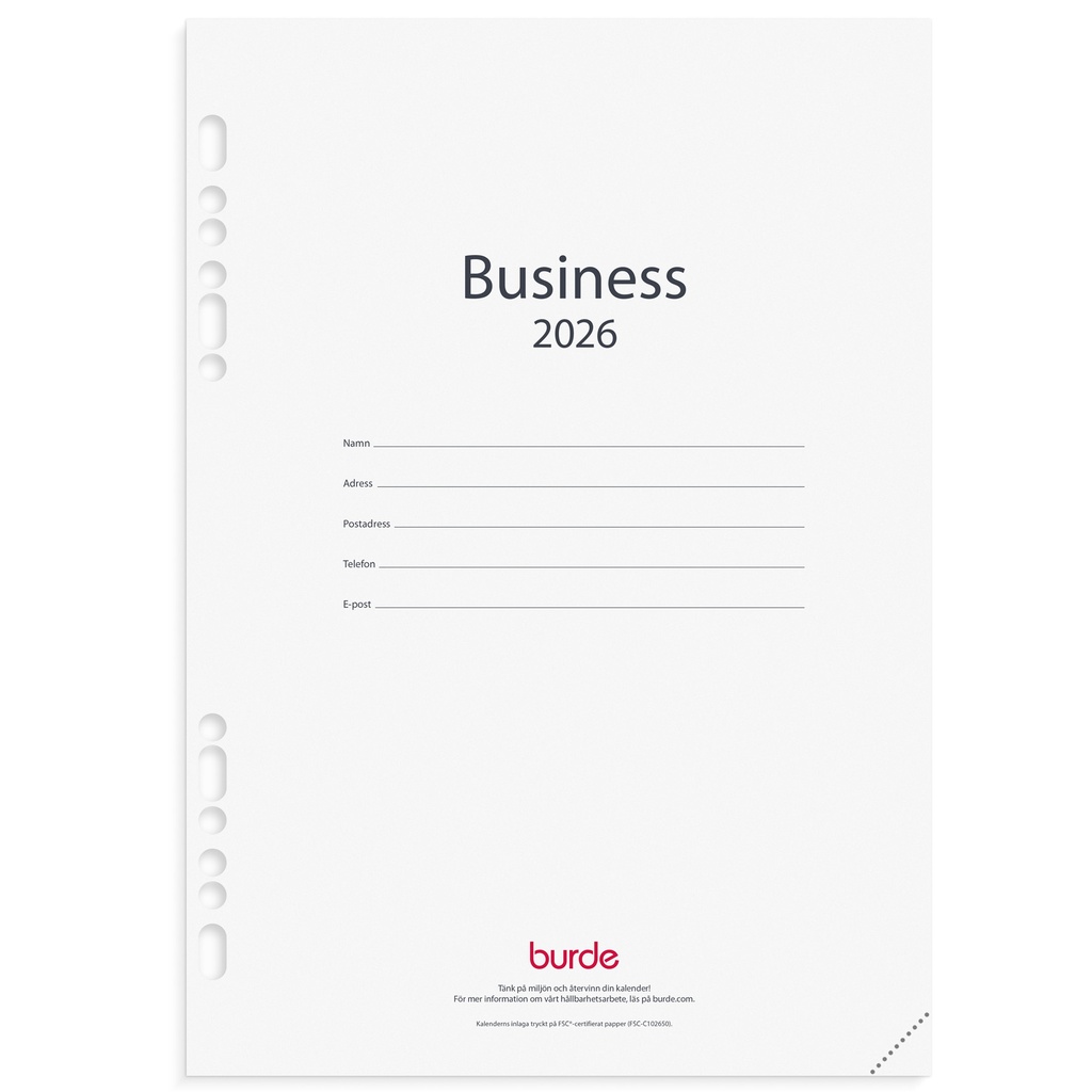 Business 2026 kalendersats