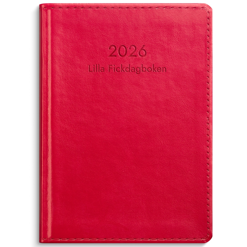 Lilla Fickdagboken 2026 röd