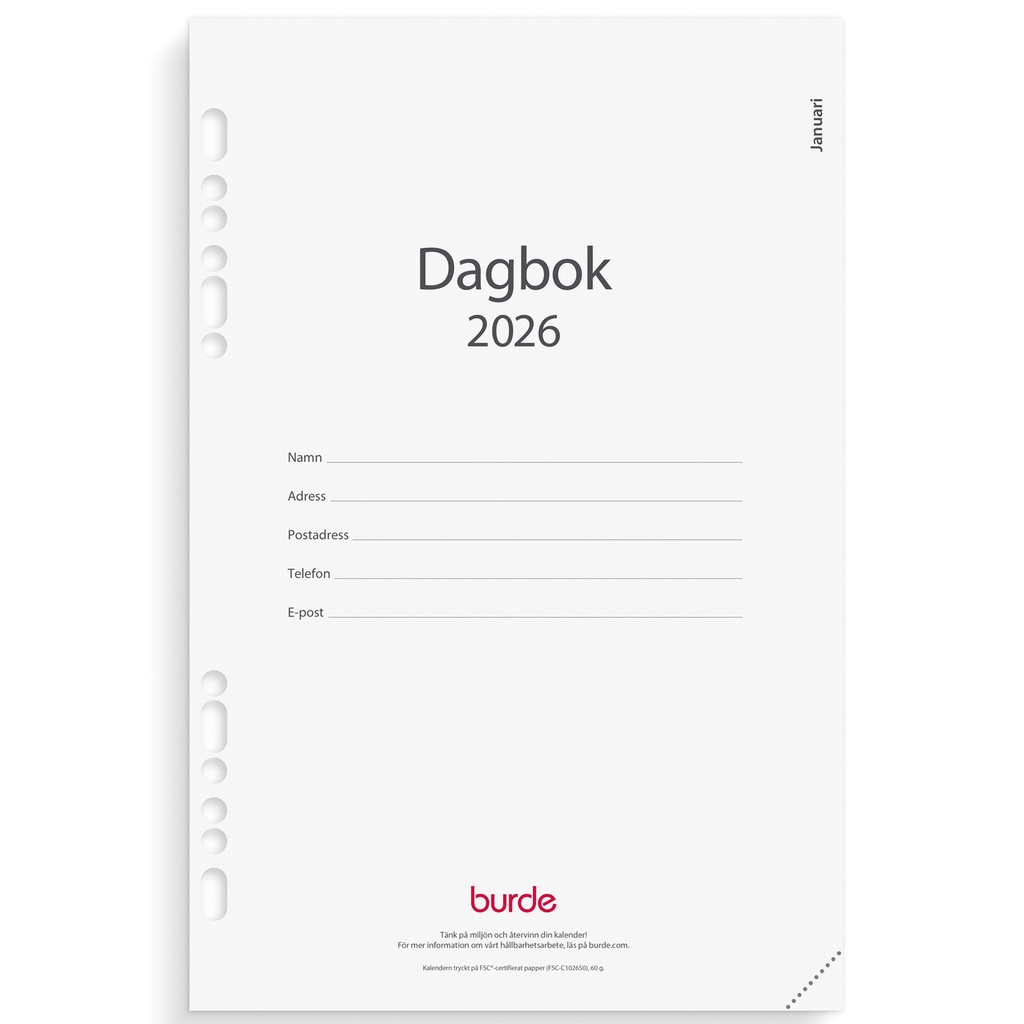 Business kal.sats 2026 Dagbok