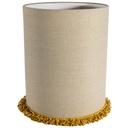Lampskärm Cylinder D29 lin frans senapsgul