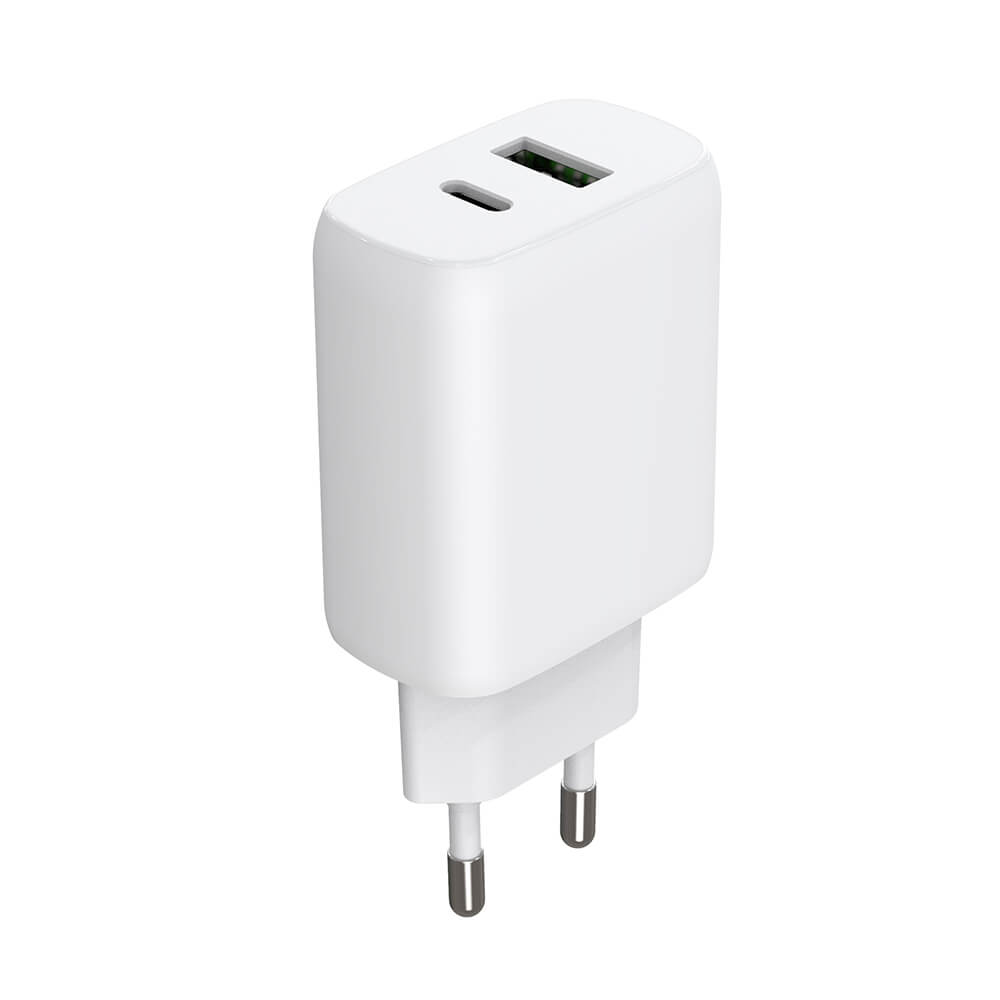 Laddare 1xUSB-C + 1xUSB-A PD/PPS 30W + 18W QC vit