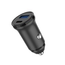 Billaddare 1xUSB-C + 1xUSB-A PD 30W + QC18.0W MAX svart