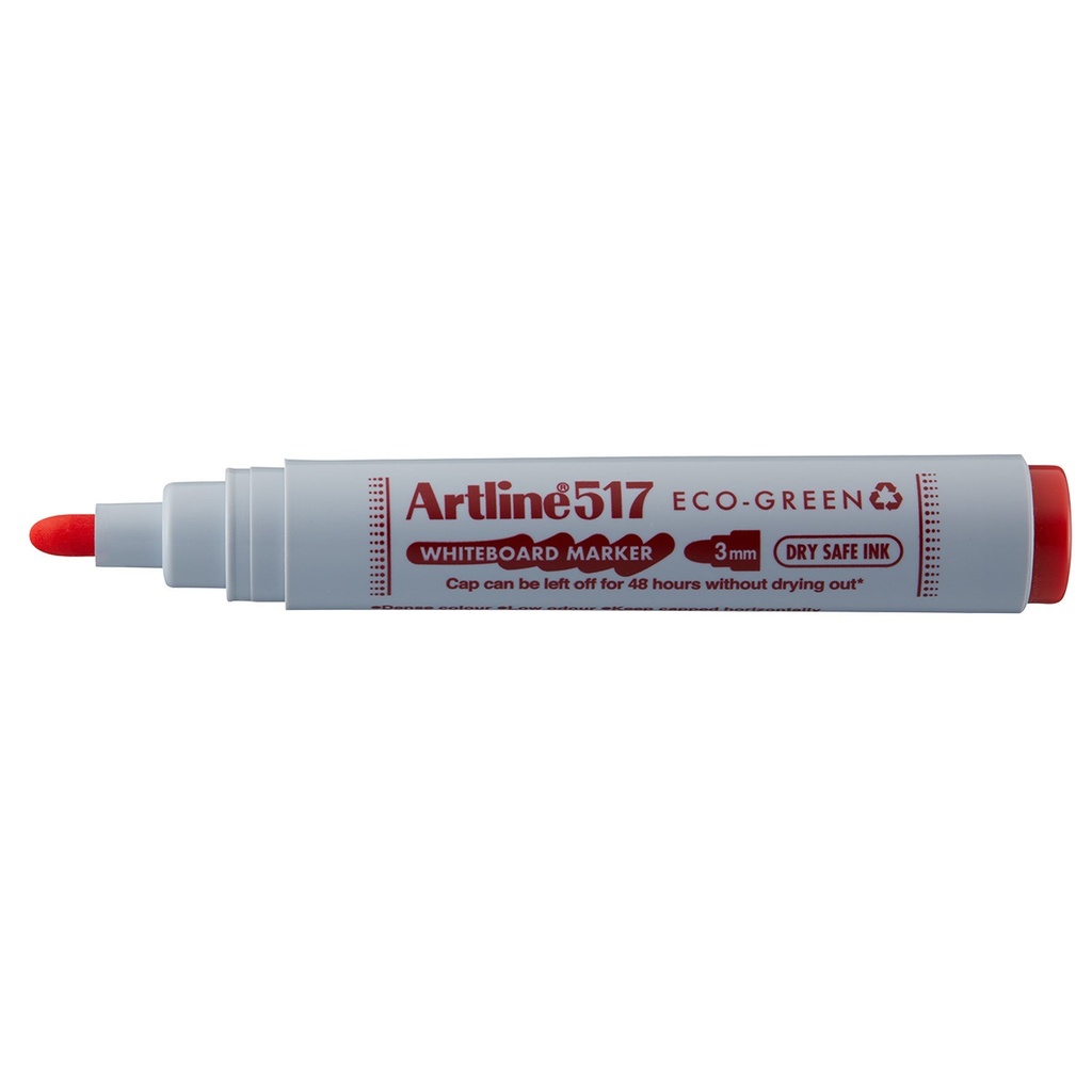 Whiteboardpenna Artline 517 Eco-green rund röd