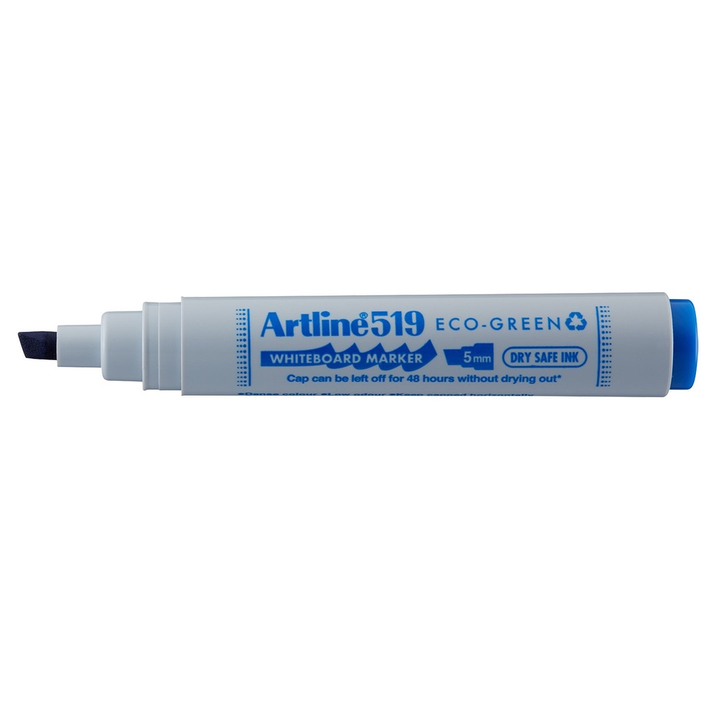Whiteboardpenna Artline 519 Eco-Green snedskuren blå