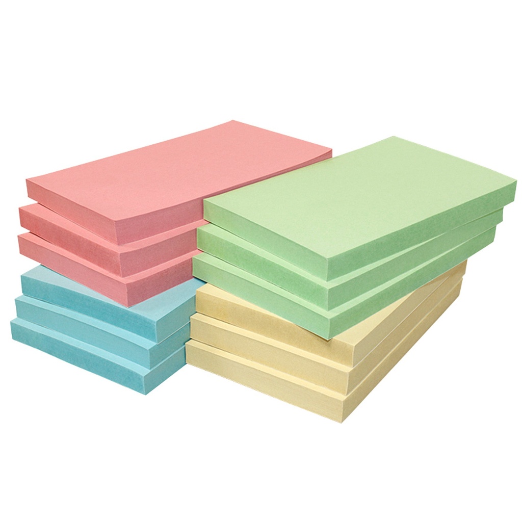 Notisblock Recycled 75x125 mm pastell 12-pack