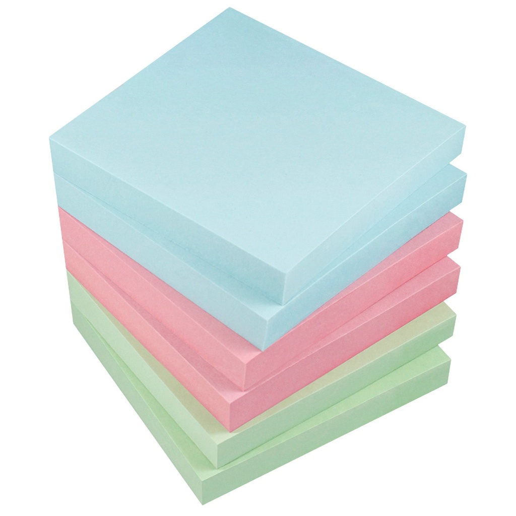 Notisblock Info Inspiration 75x75 mm pastell 6-pack