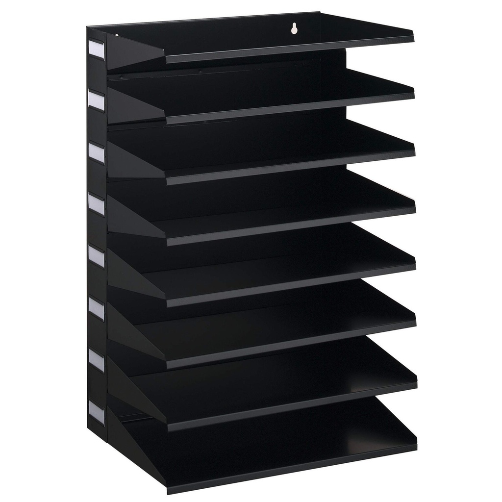 Sorteringsfack vägg 8 A4 svart