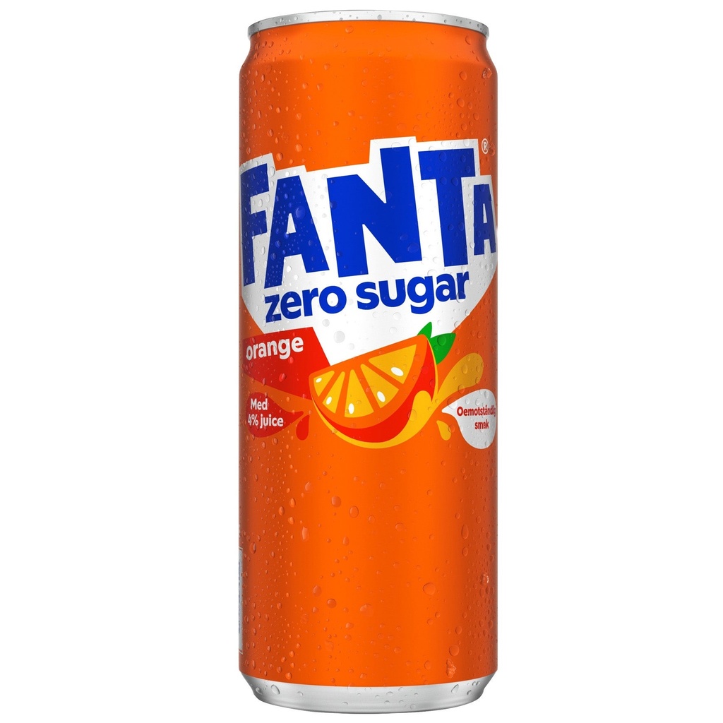 Läsk Fanta Orange Zero 20x33 cl inkl pant