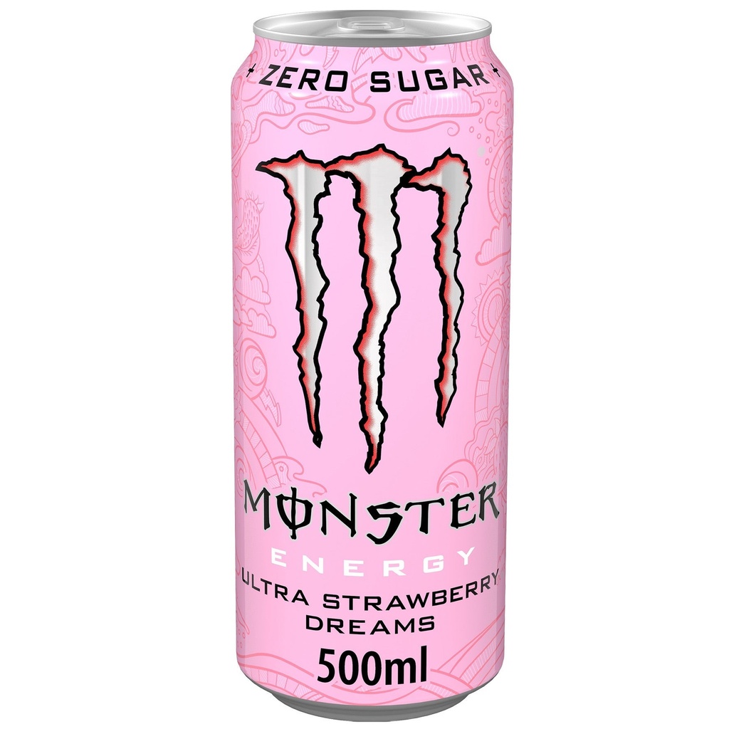 Energidryck Monster Ultra Strawberry Dreams 24x50 cl inkl pant