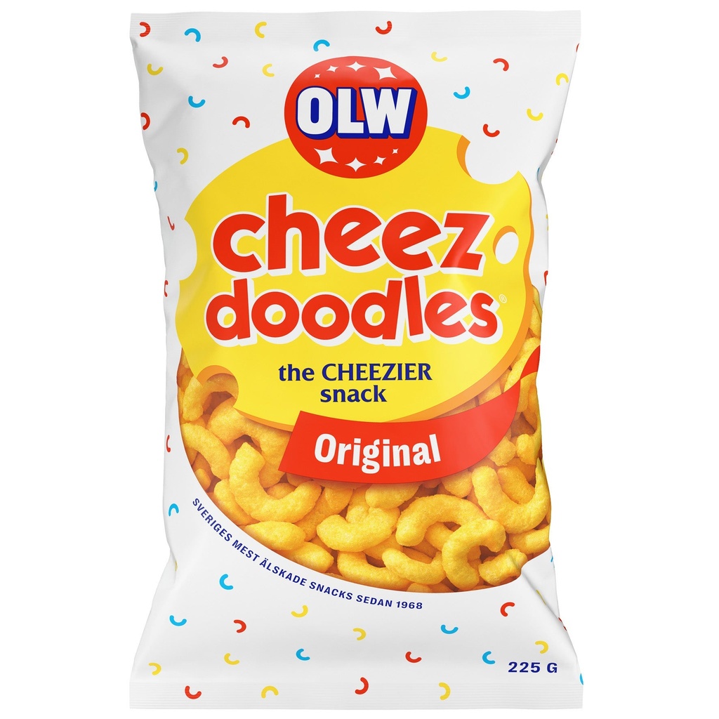 Ostbågar OLW Cheez Doodles 15x225 g