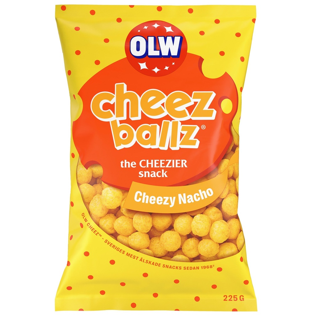 Snacks OLW Cheez Ballz Cheezy Nacho 15x225 g