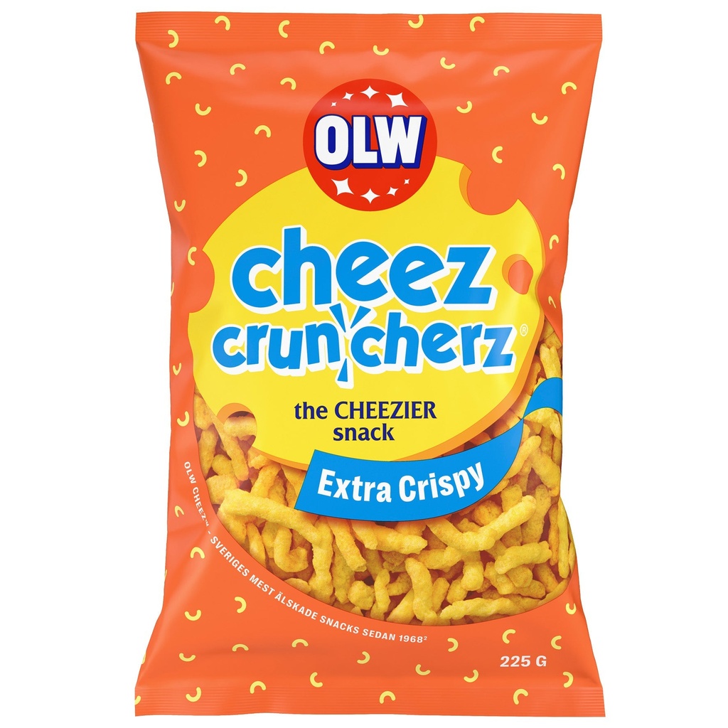 Ostbågar OLW Cheez cruncherz 21x225 g