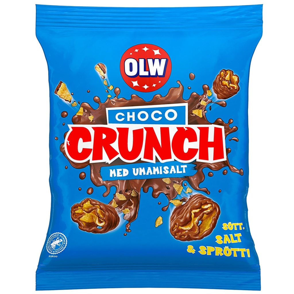 Snacks OLW Choco Crunch med umamisalt 15x90 g