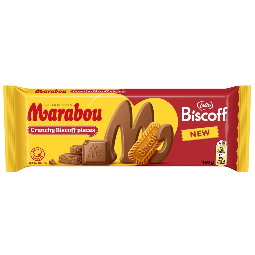 Choklad Marabou Biscoff 15x160 g