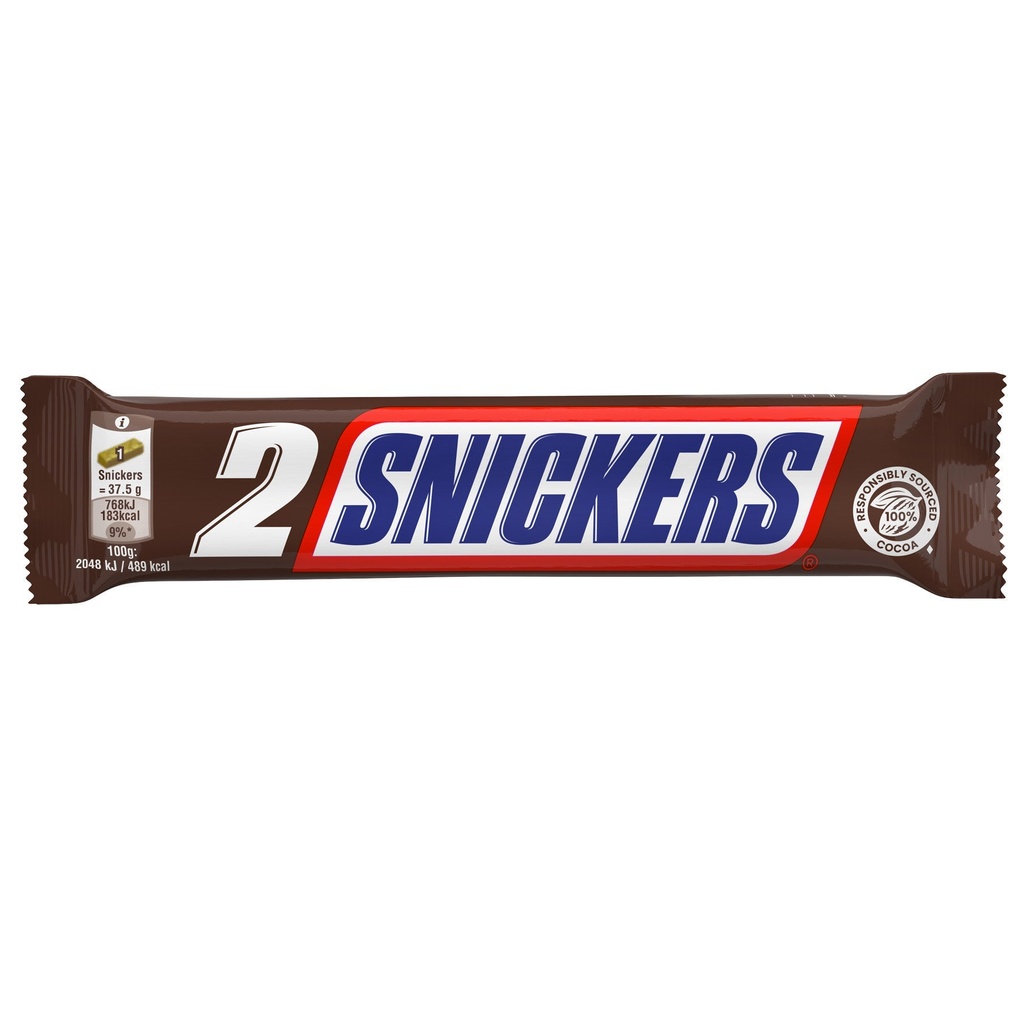 Choklad Snickers dubbel 24x75 g