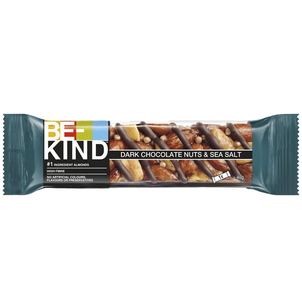 Nötbar BE-KIND Dark Chocolate Nuts & Sea salt 12x40 g