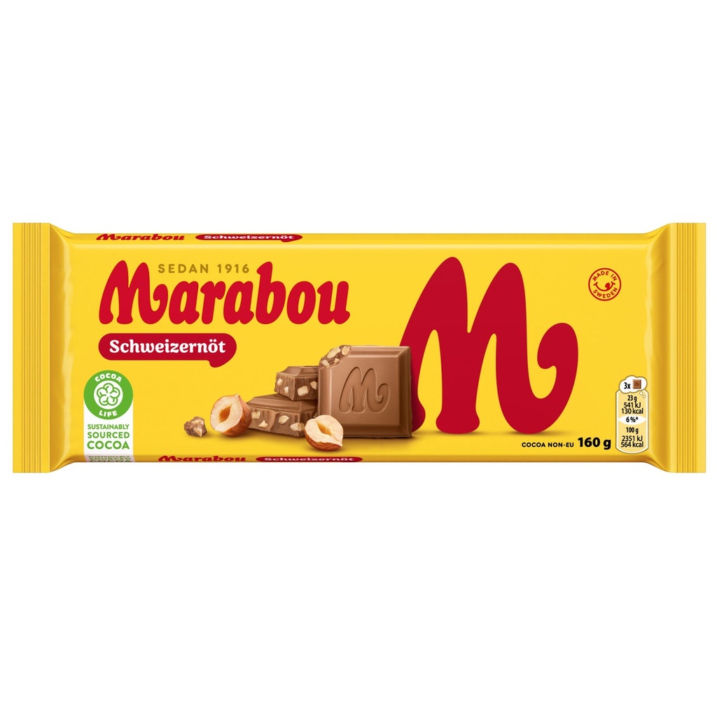 Choklad Marabou Schweizernöt 15x160 g