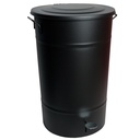 Avfallstunna Greger med lock/pedal 70 liter svart