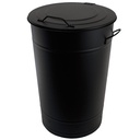 Avfallstunna med lock Greger 115 liter svart