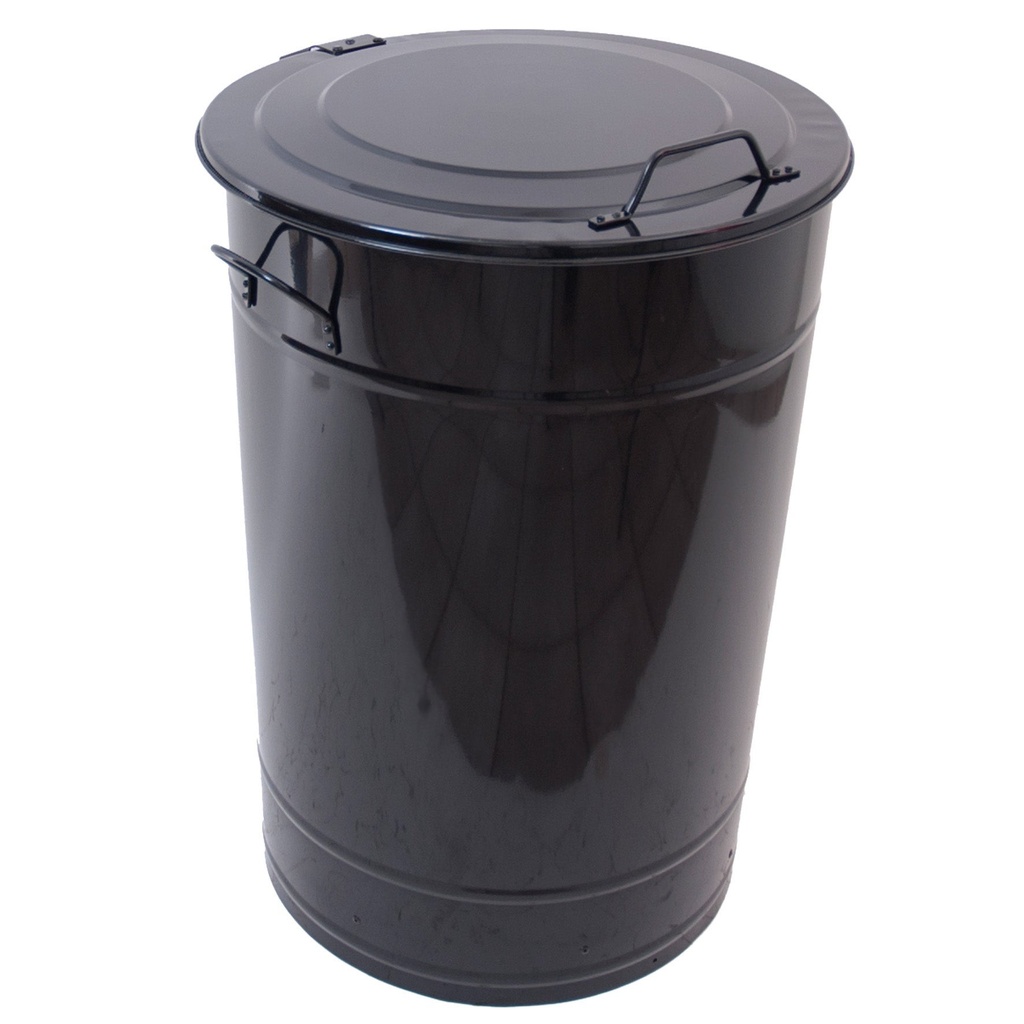 Avfallstunna med lock Greger 160 liter svart