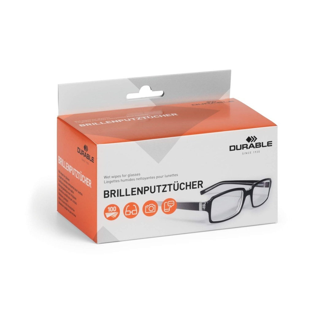 Rengöringsservett glasögon 100-pack