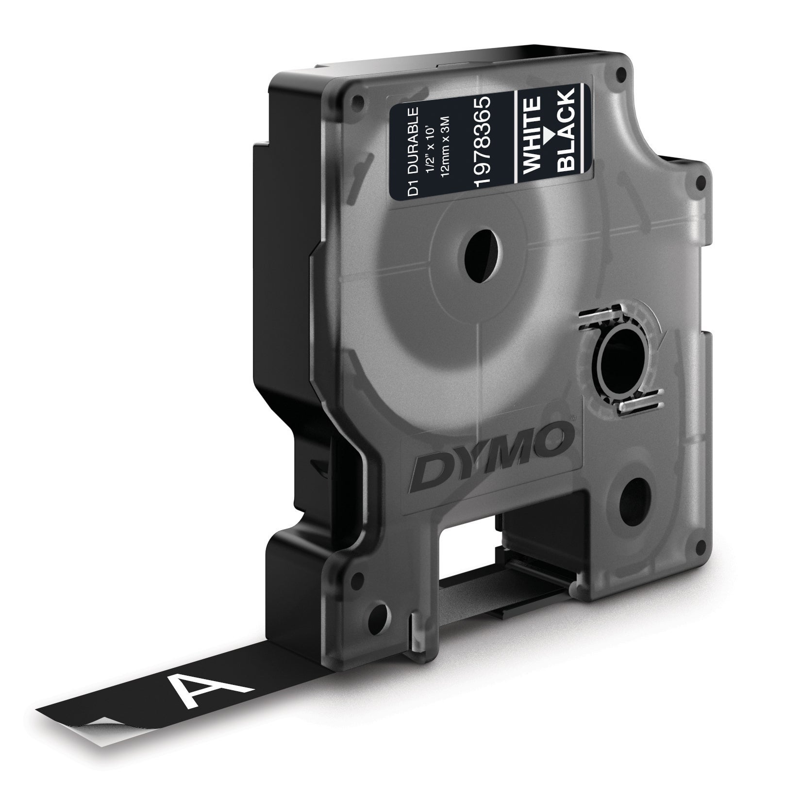 [2045031] Märkband Dymo D1 Durable vit/svart 12 mm