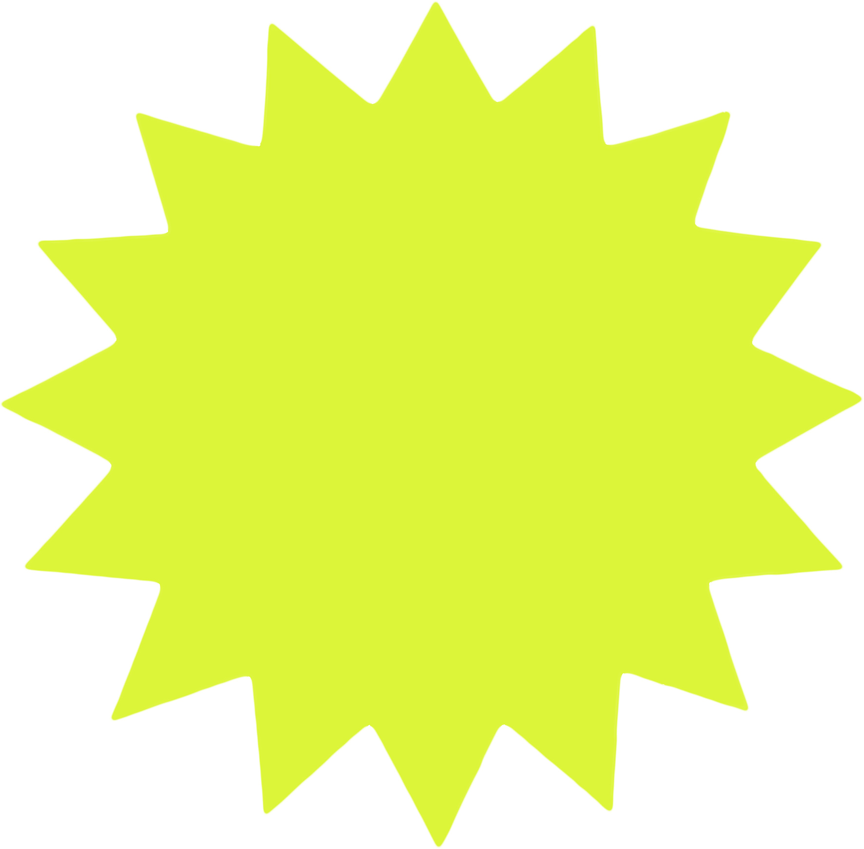 [2278021] Stjärna 180 mm fluor gul 25 st/fp