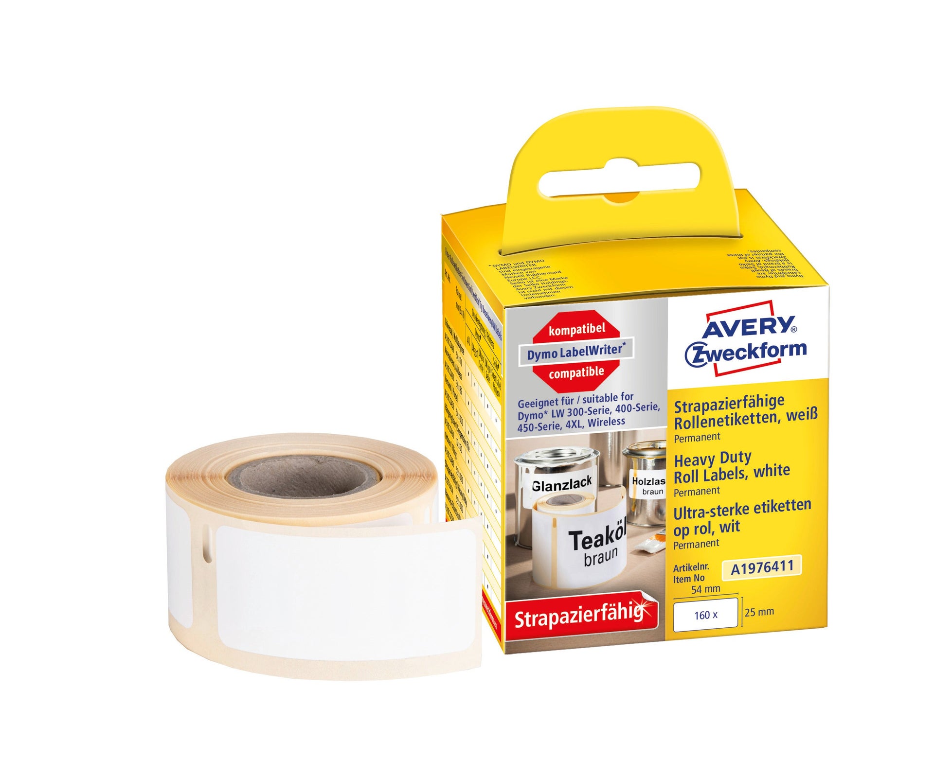 [2275985] Etikett Avery durable 25 x 54 mm 160 st/fp