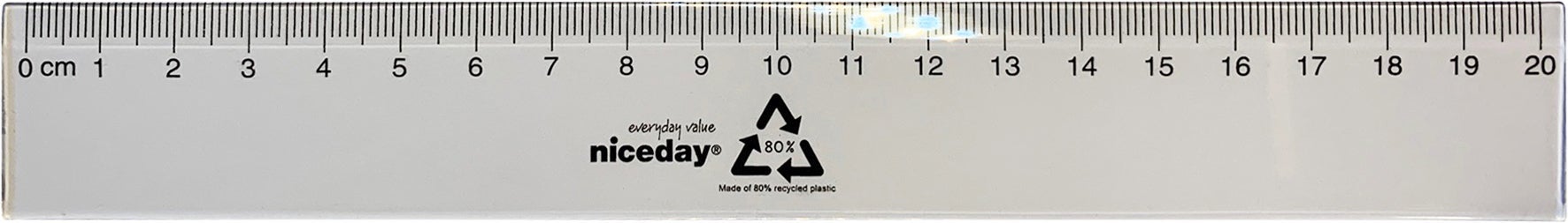 [2120102] Linjal 20 cm Niceday plast