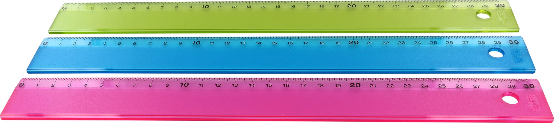 [2120113] Linjal transparent osorterade färger 30 cm
