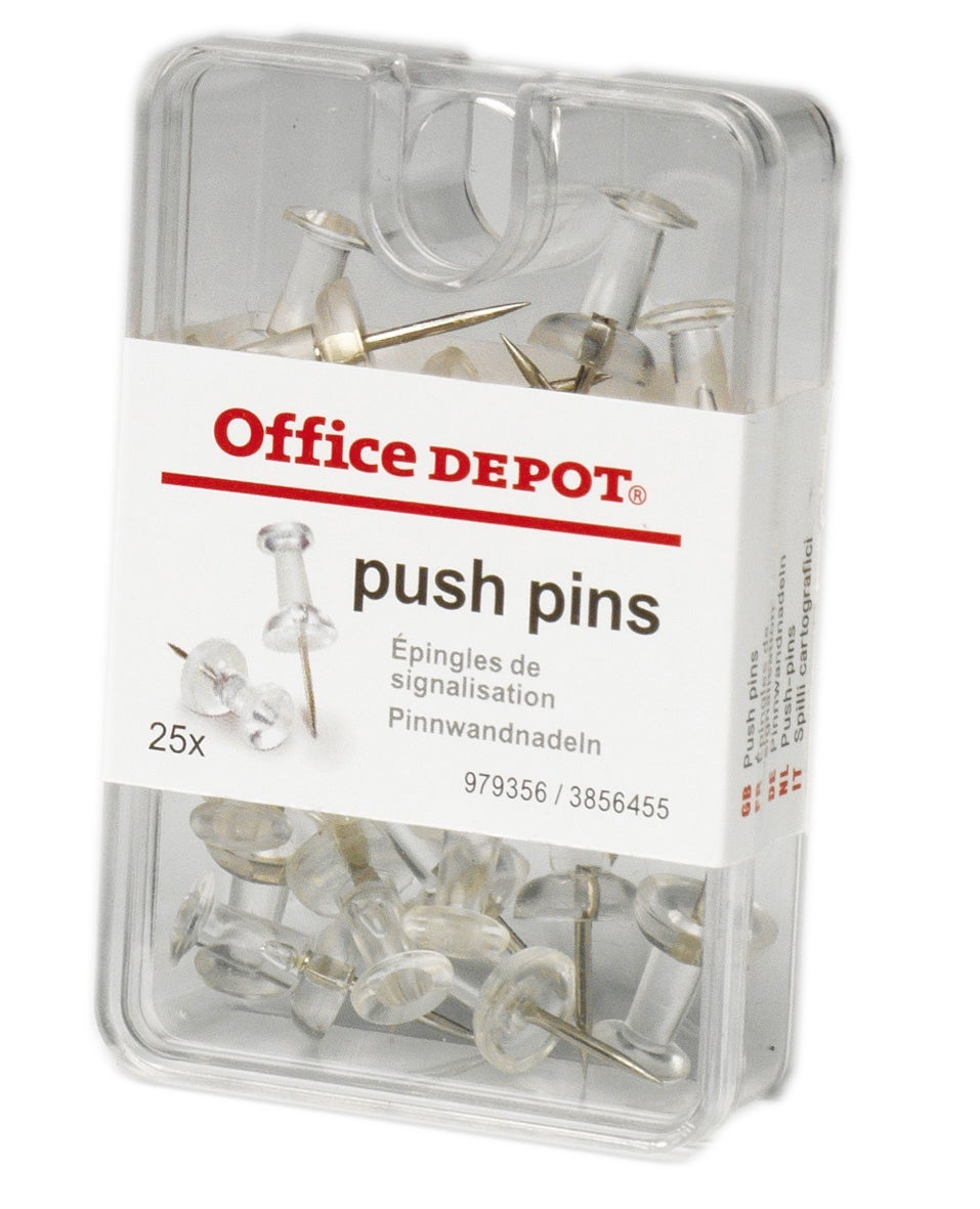 [2336078] Kartnålar Push-pin transparent 25 st/fp