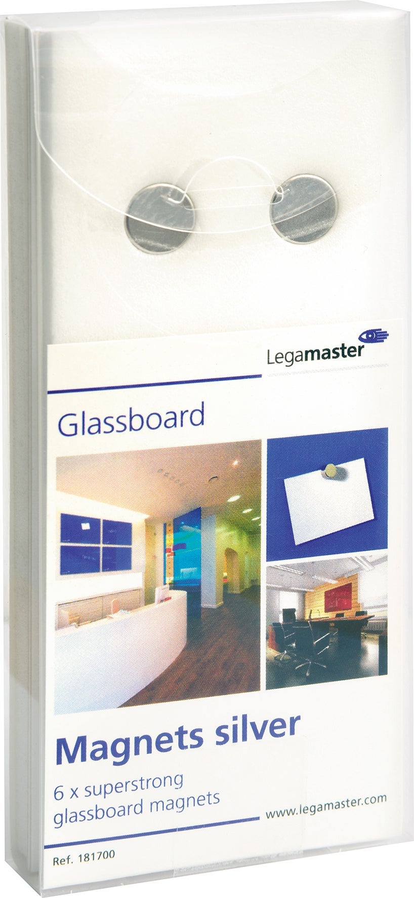 [8552223] Magnet glastavla 6/fp silver