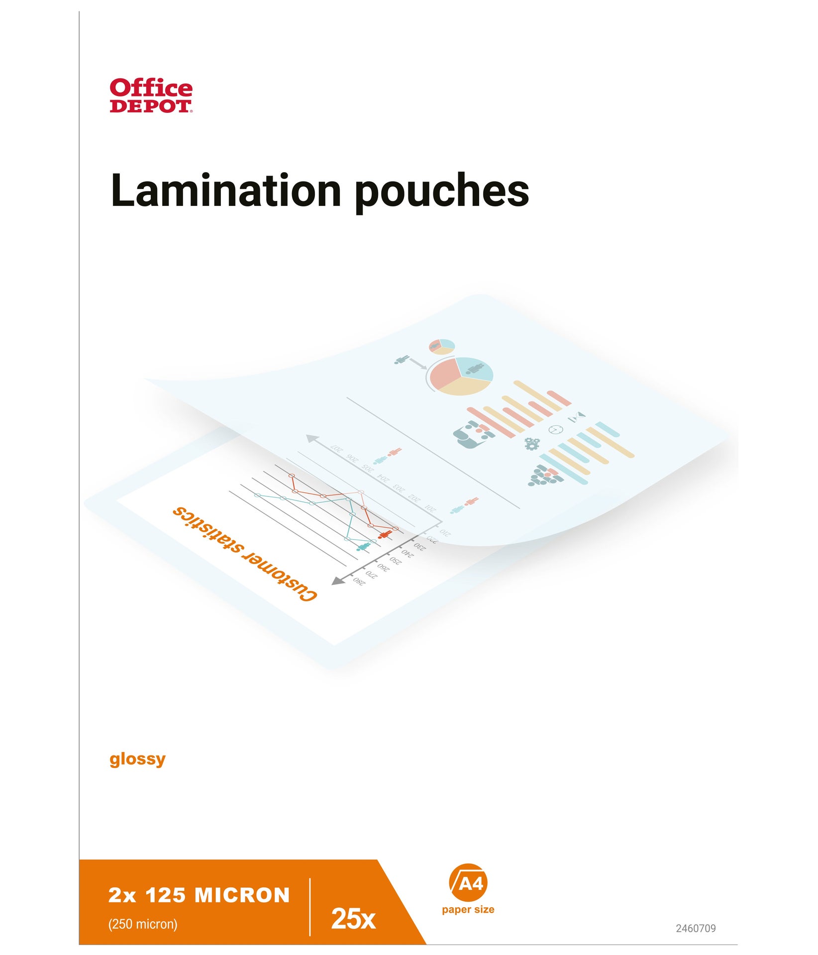 [2460709] Lamineringsfickor A4 125 mikron 25 st/fp