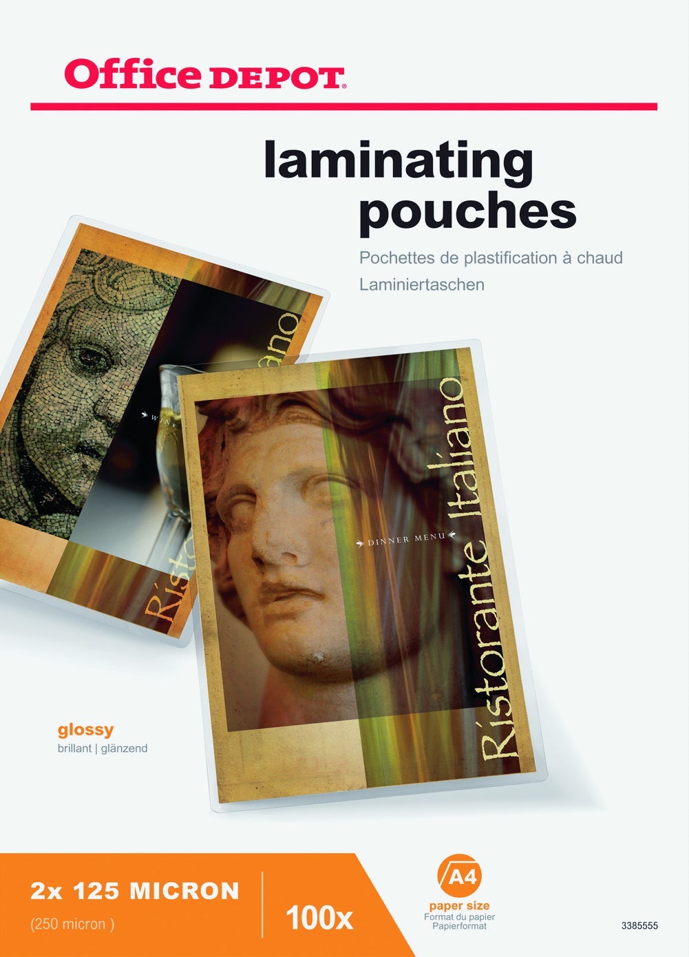 [2460710] Lamineringsfickor A4 125 mikron 100 st/fp