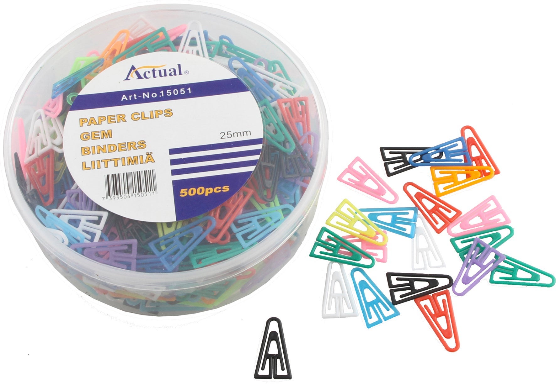 [2333175] Gem plast 25mm sorterade färger 500/fp