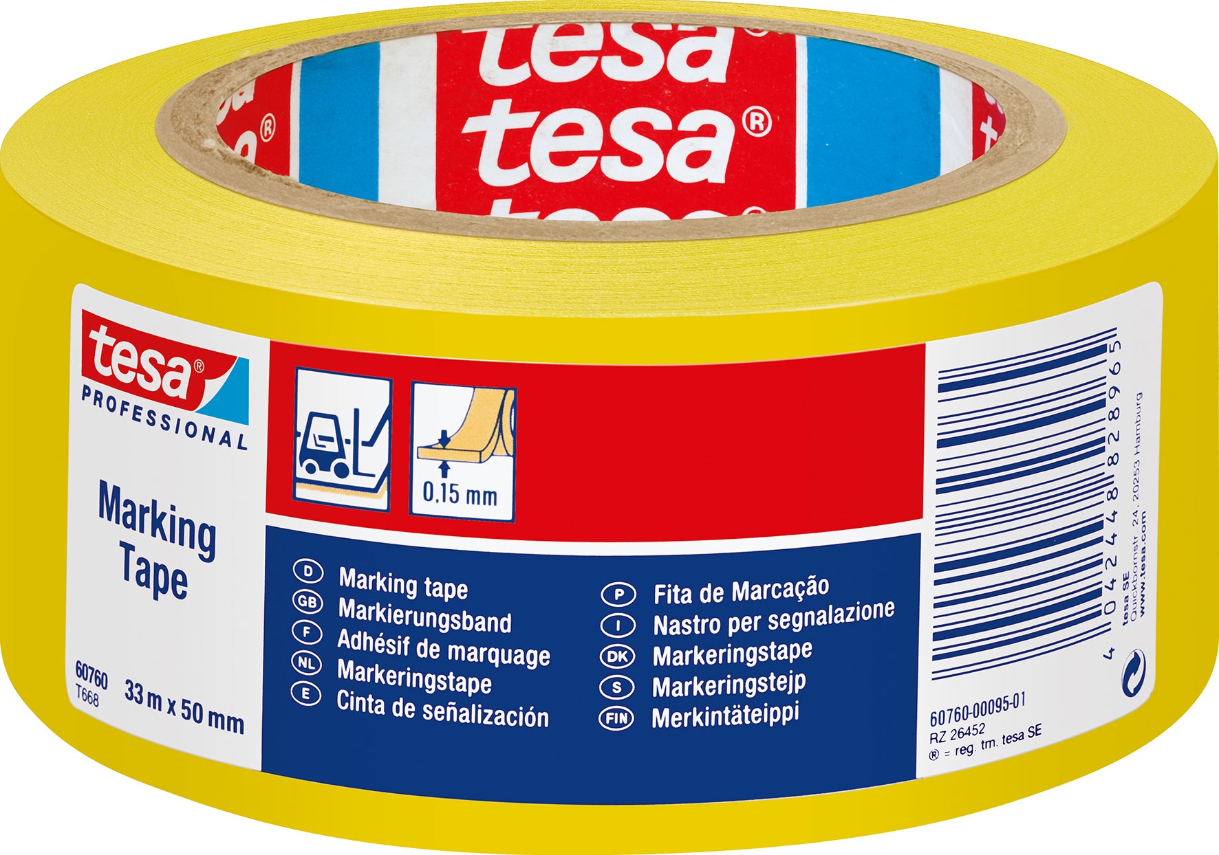 [2347935] Markeringstejp golv 50mmx33m gul Tesa