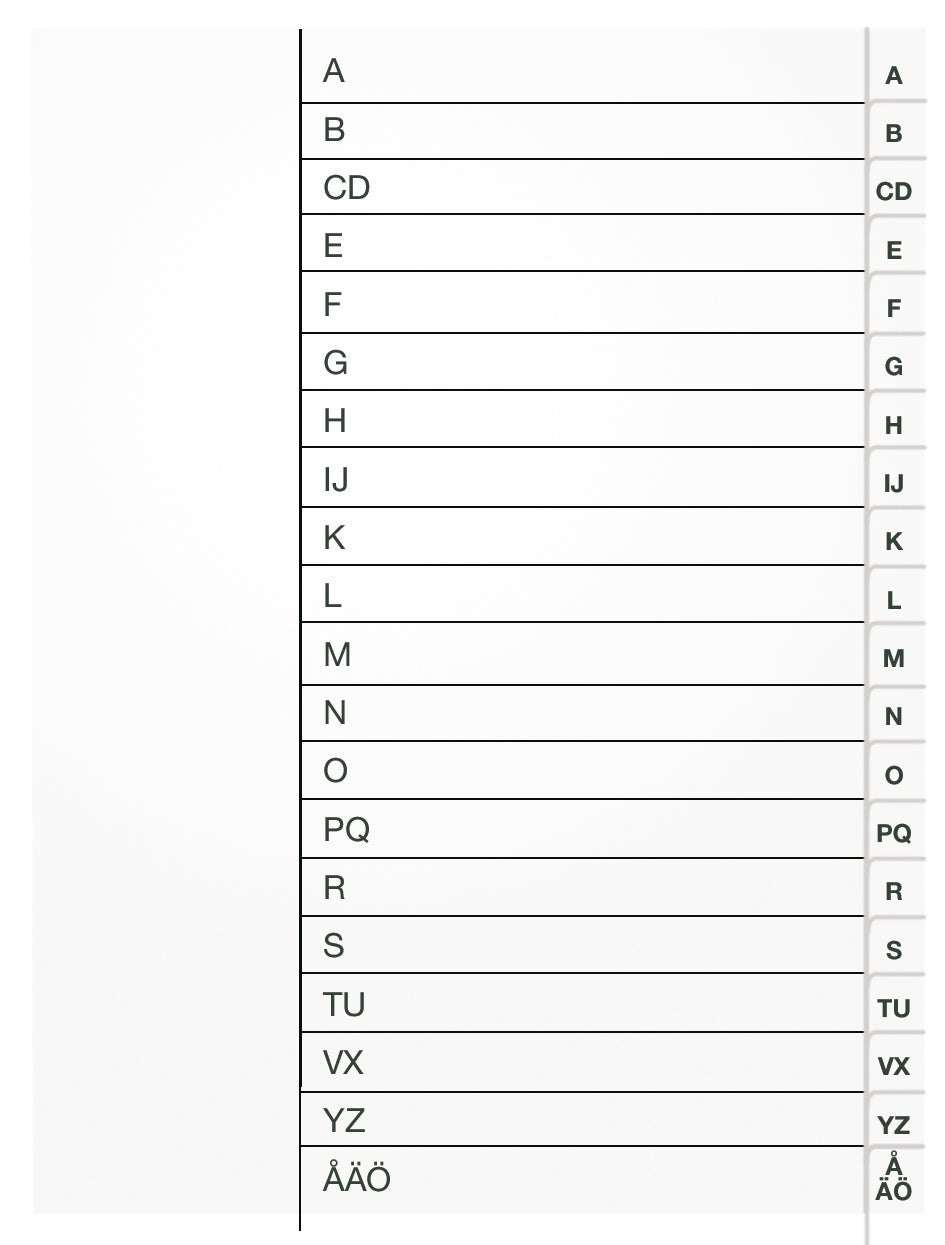 [2069993] Register vit PP  A4 A-Ö