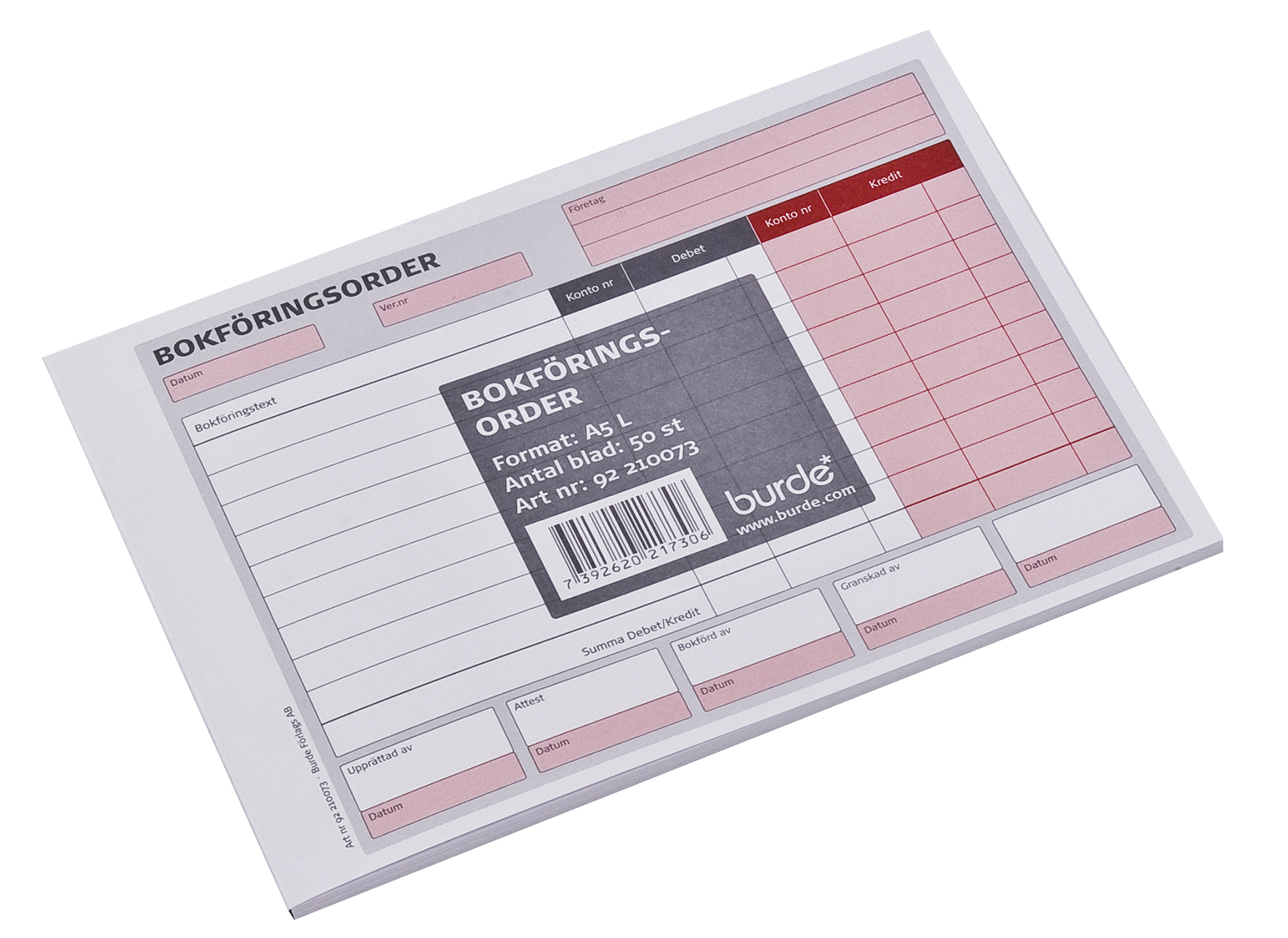 [2011141] Bokföringsorder A5L 50 blad