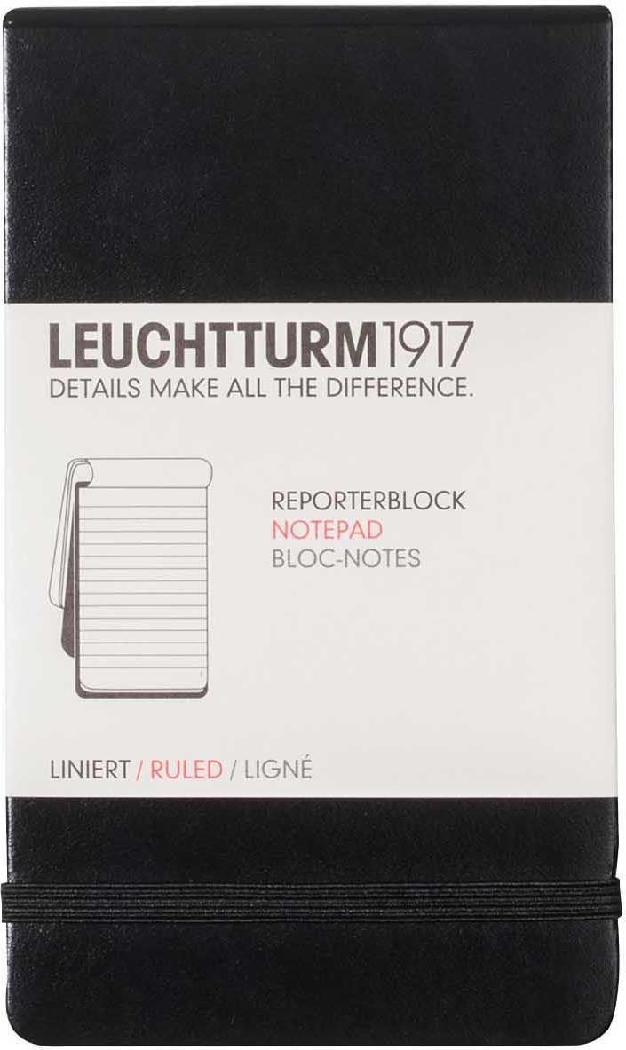[2634990] Reporter notepad A6 linj Svart