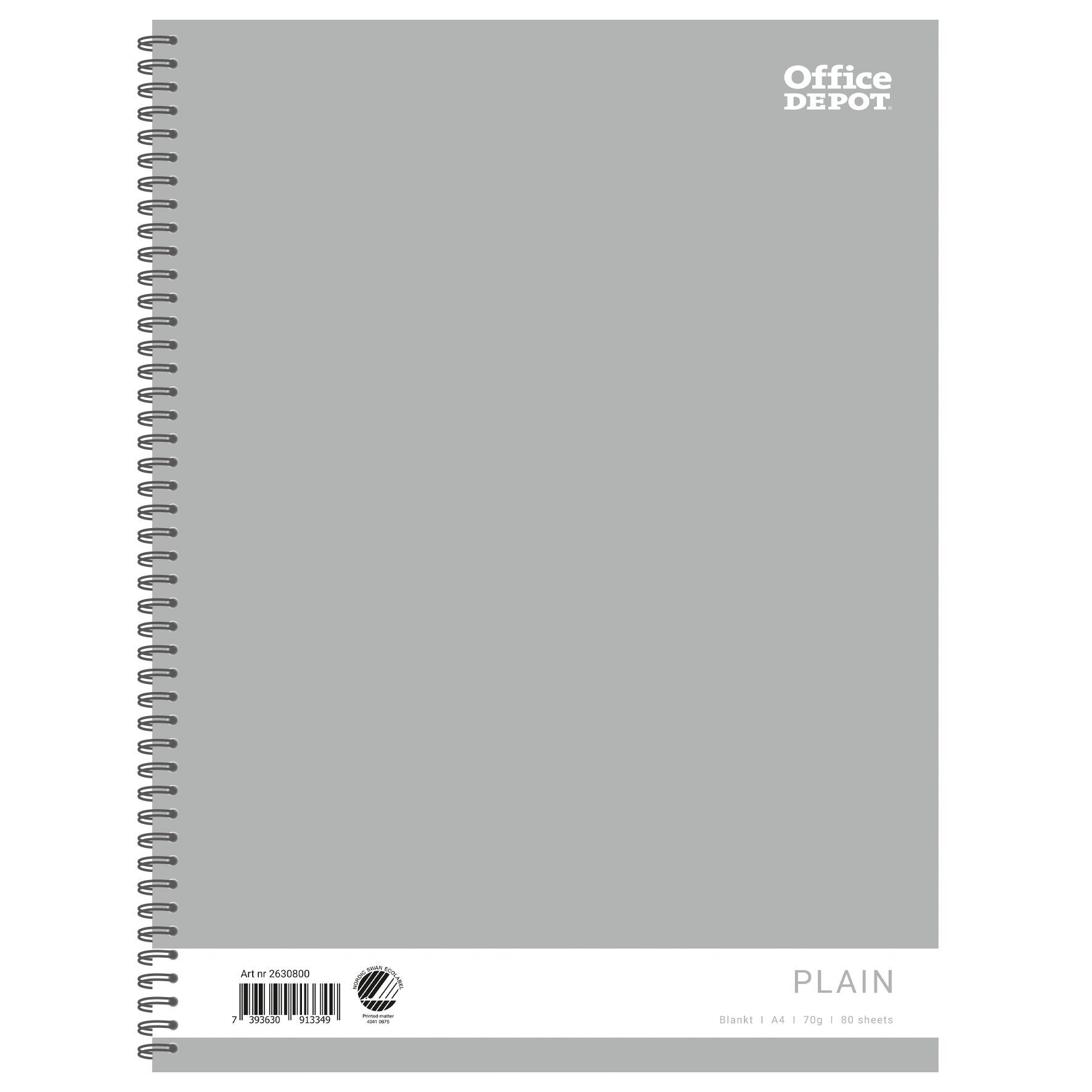 [2630800] Kollegieblock A4 80blad 70g Olinjerat