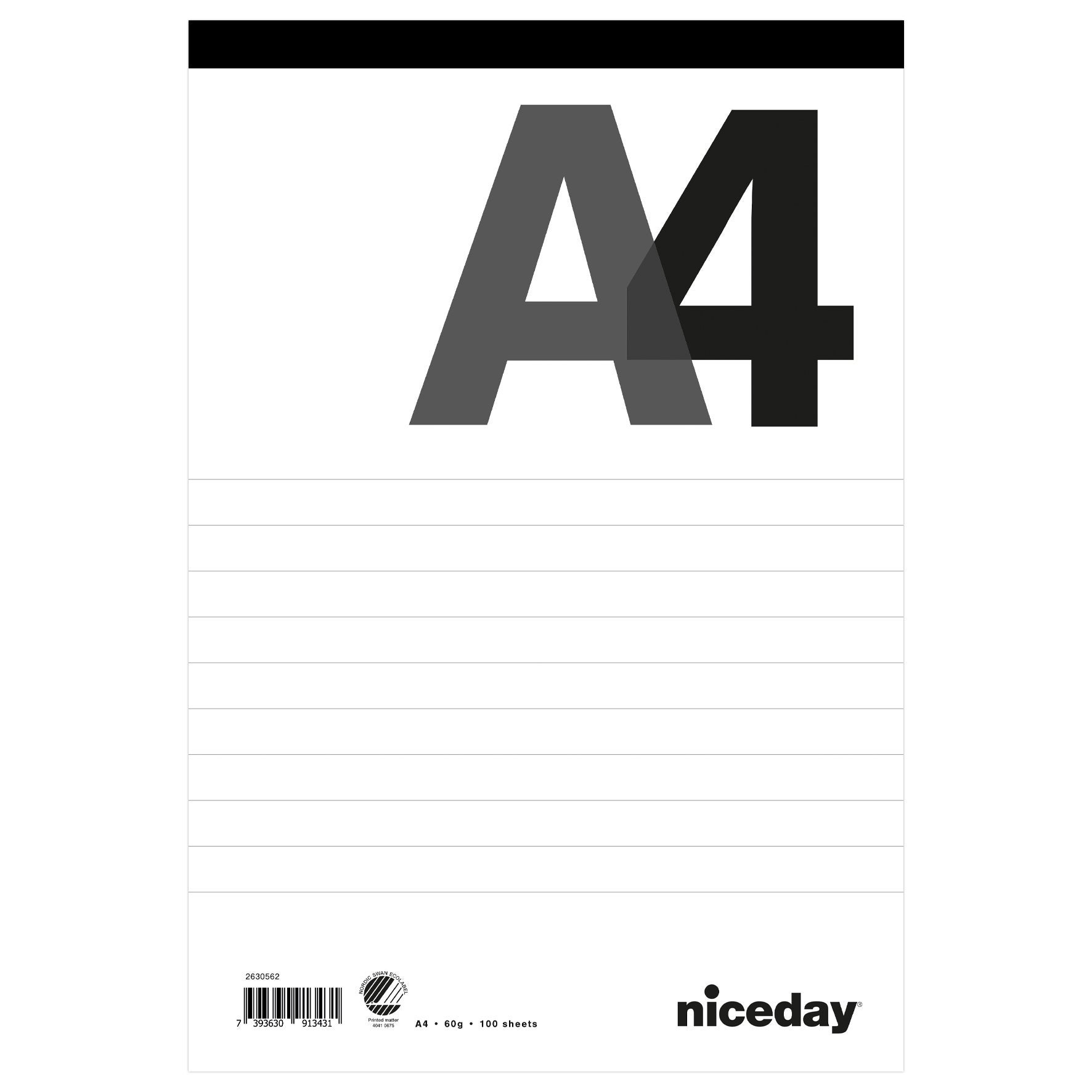 [2630562] Perforerat block A4 100blad linjerat