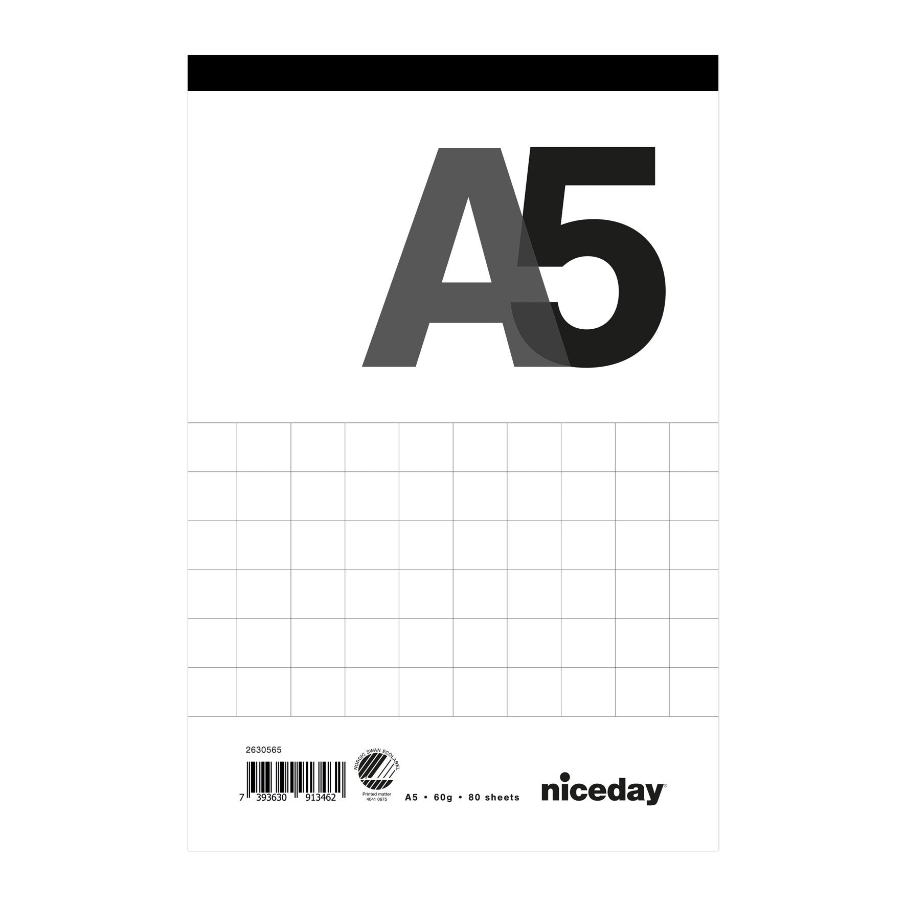 [2630565] Perforerat block A5 80blad rutat