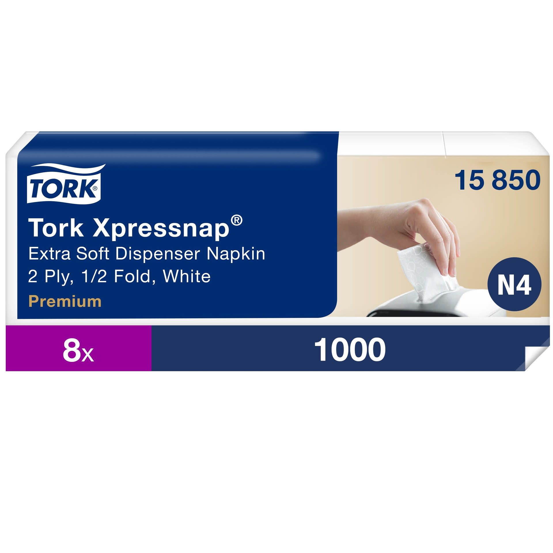 [2256114] Servett Tork Premium N4 Vit 8000 st