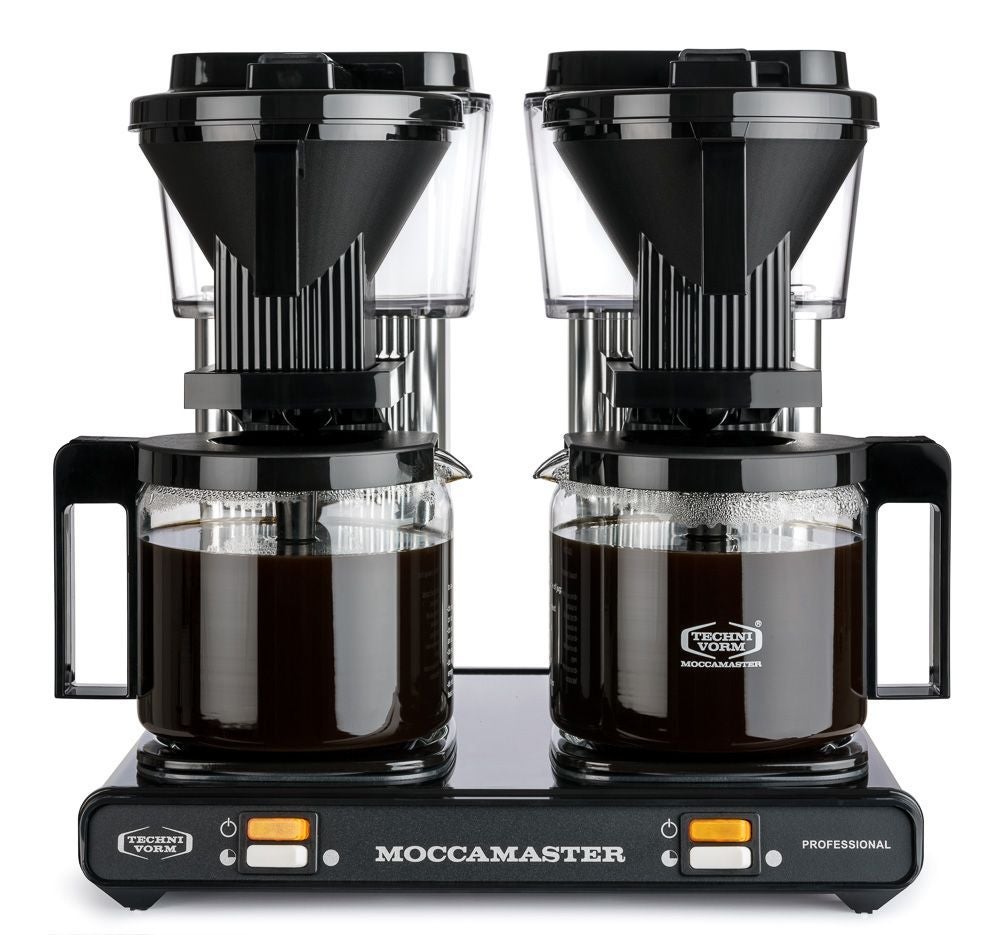 [8559345] Kaffebryggare Moccamaster Professional Double Black/Silver 2 x 1,25 liter