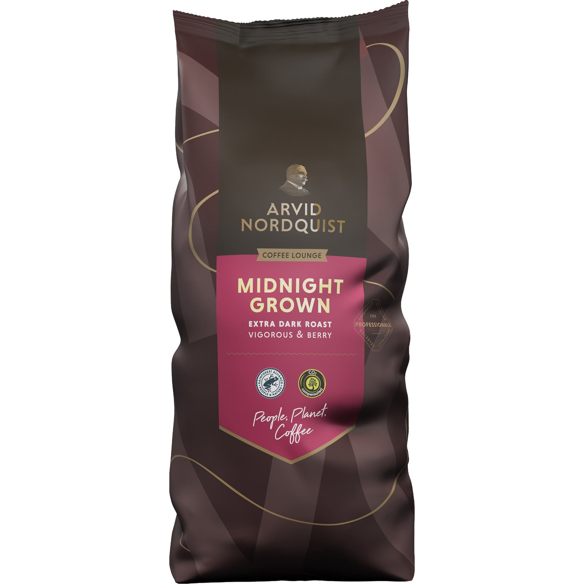 [2829486] Kaffe Midnight Grown Extra Mörkrost 6x1000 g