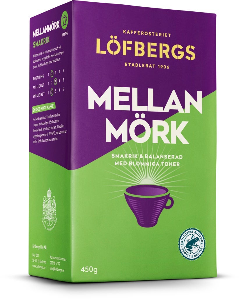 [2829459] Kaffe Löfbergs Brygg Mellanmörk 450 g