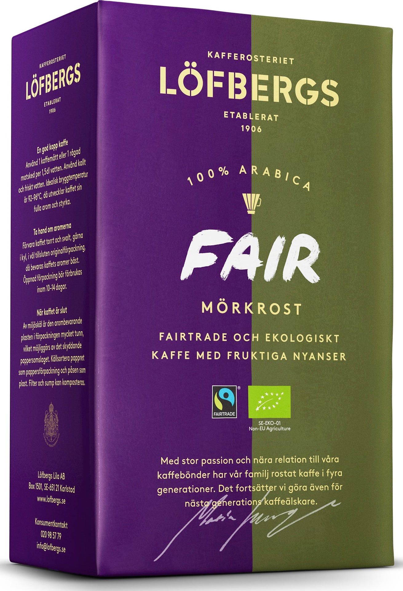 [2829822] Kaffe Brygg Löfbergs Fair Mörkrost 450 g