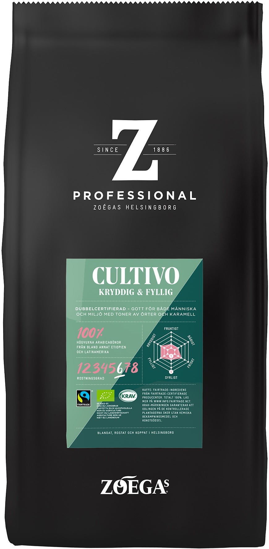 [2829639] Kaffe Zoegas Cultivo (Hazienda) Hela Bönor 750 g Eko